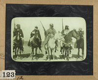Dhari ibn Tawala of the Aslam Shammar and his tribesmen on horsebacks