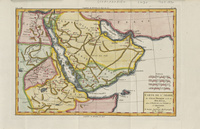 Carte de l'Arabie, du Golfe Persique et de la Mer Rouge: avec l'Egypte, la Nubie et l'Abassinie