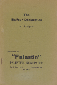 The Balfour Declaration: an analysisFalastin