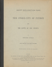 The store-city of Pithom and the route of the Exodus
