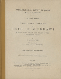 The rock tombs of Deir el Gebrâwi