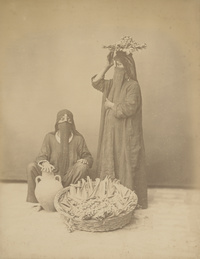 Fellaheen Women Selling Water and Sugar Cane