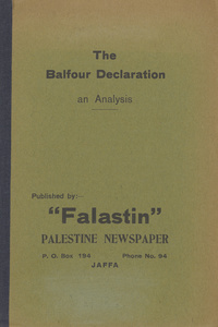 The Balfour Declaration: an analysisFalastin