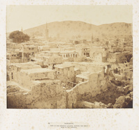 Damascus. View in the Christian Quarter, showing the Great Mosk [i.e. Umayyad Mosque] in the distance