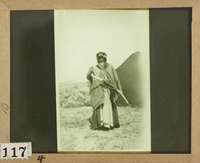 Portrait of a Bedouin tribesman in front of his tent