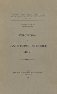 Introduction à l'astronomie nautique arabeAstronomie nautique arabe