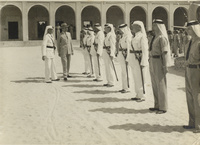 Cochrane with Plant at the Police Headquarters for an inspectionكوكرين مع بلانت فرقة الشرطة