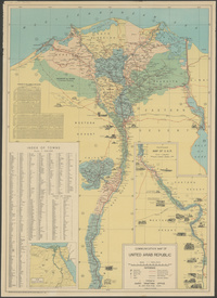 Communication map of United Arab Republic