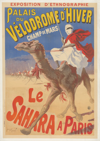 Exposition d'ethnographie. Palais du Vélodrome d'Hiver. Champ de Mars. Le Sahara à ParisEthnography Exhibition. Vélodrome d'Hiver Palace. Champ de Mars. The Sahara in Paris