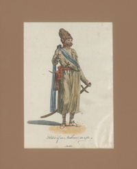 Habit of an Arabian in 1581. Arabe