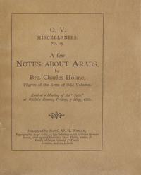 A few notes about ArabsNotes about Arabs