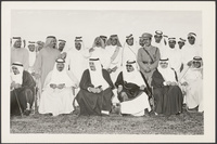سمو الأمير وضيوفه يشاهدون سباق الخيل والجمالH.H. the Emir and his guests watching horses and camels races